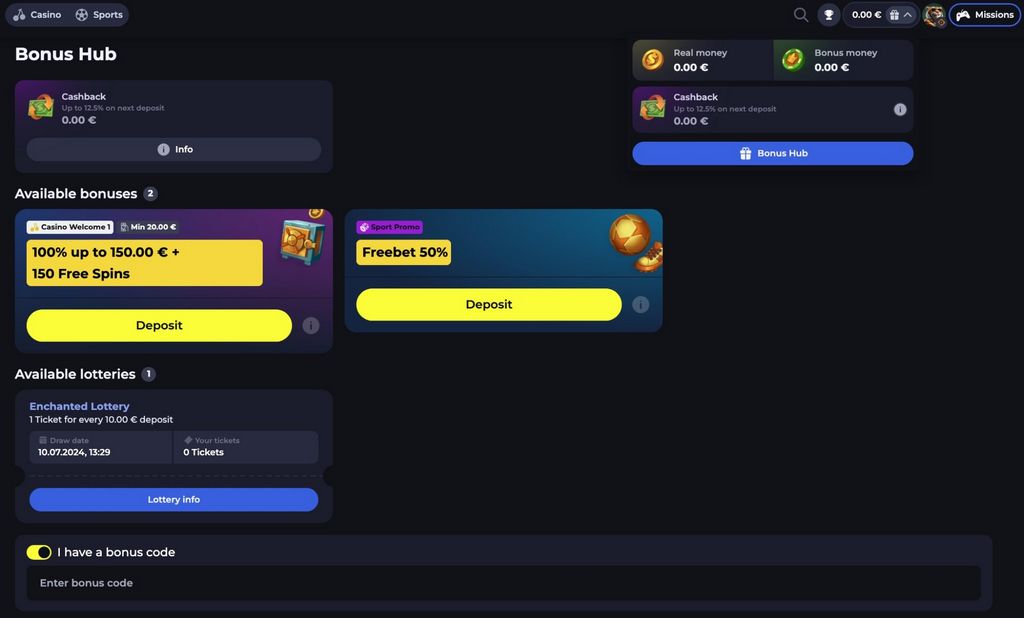 Sitio web del Casino Bdmbet