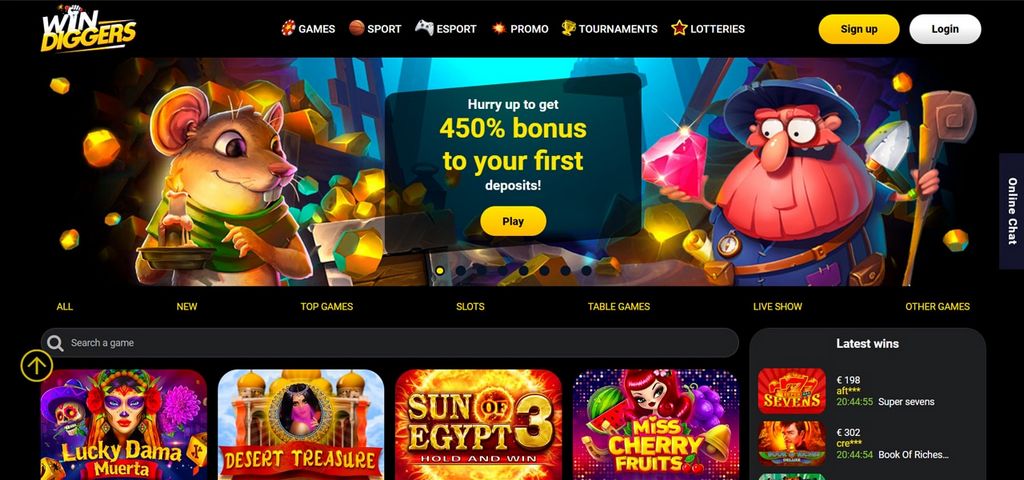 Win Diggers Online Casino Testimonial