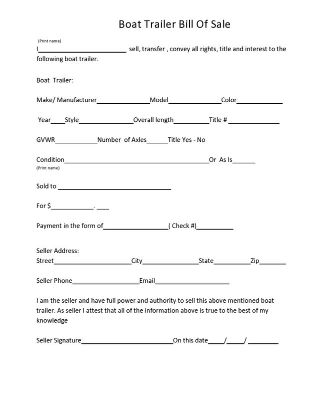 Bike Bill of Sale Type