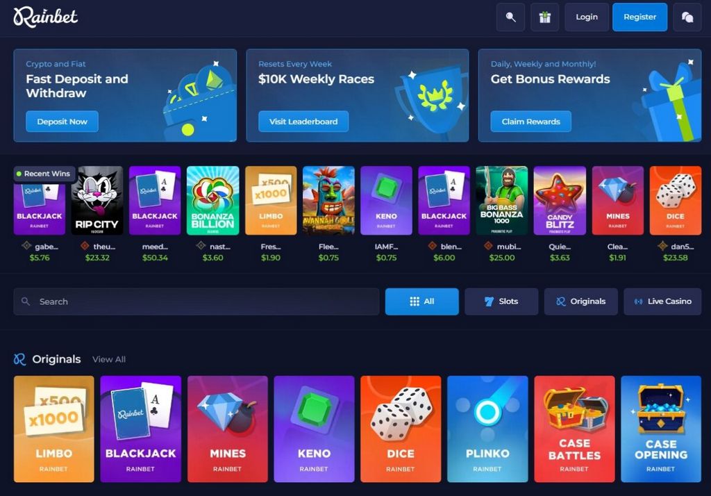 Avis sur Rainbet Casino : Notre test avec 500 $ en argent réel