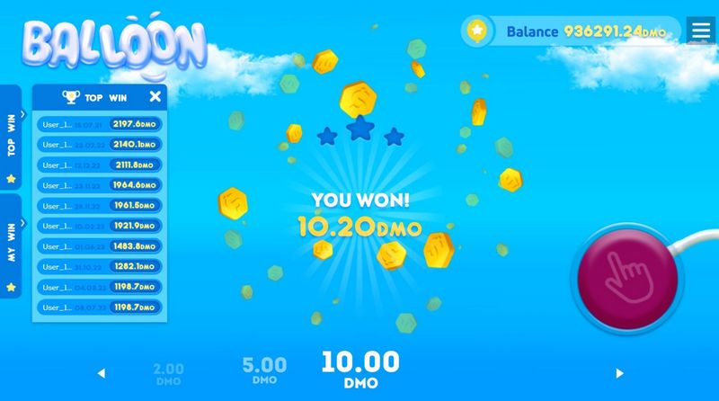 Las características clave del juego Balloon Money incluyen: